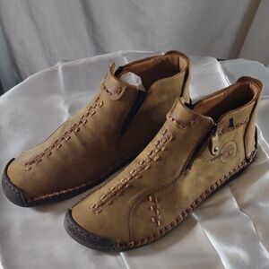 NWT Men's Brown Faux Leather Slip-On Loafers - Size 11